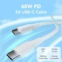 Vention Cable USB-C a USB-C 2.0 60W Blanco 0.5m TAXWD